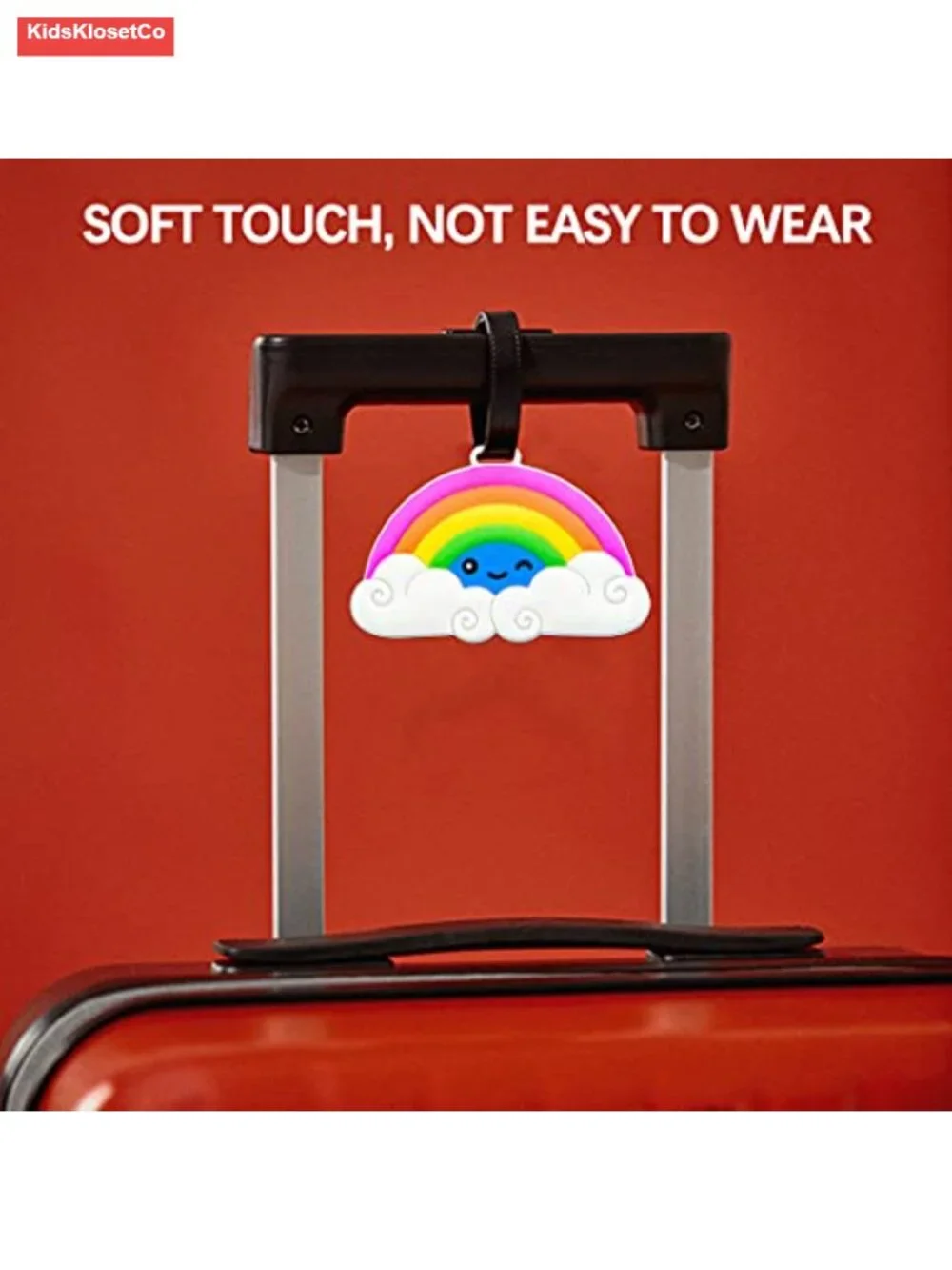 Rainbow Luggage Tag Durable Silicone ID Identifier for Suitcase Backpack Travel